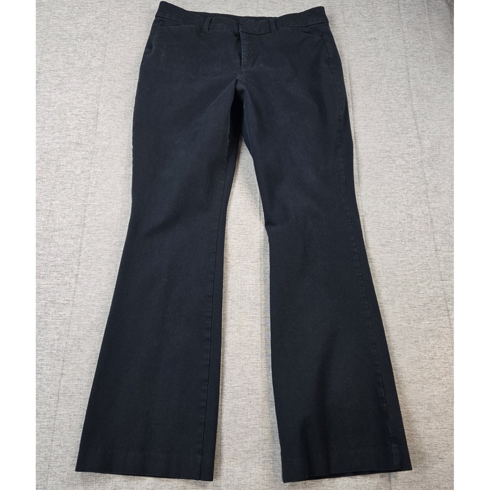 Old Navy Women's High Rise Pixie Flare Secret Smooth Pockets Black Pants Size 10